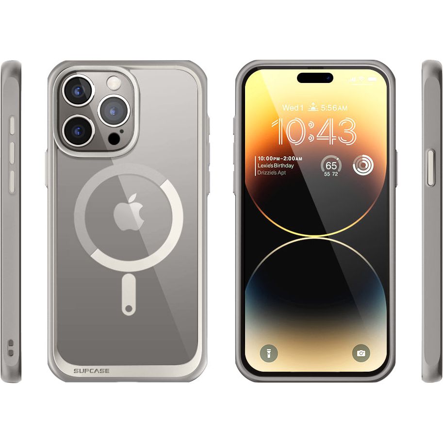 Etui Supcase UB Mag z MagSafe do iPhone 15 Pro, przezroczysto-szare